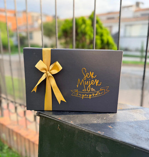 Caja De Regalo De Lujo Negra Día De La Mujer 30x20x10cm Negro
