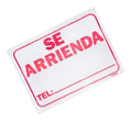 Aviso Se Arrienda Tamaño Carta * 25 Unidades