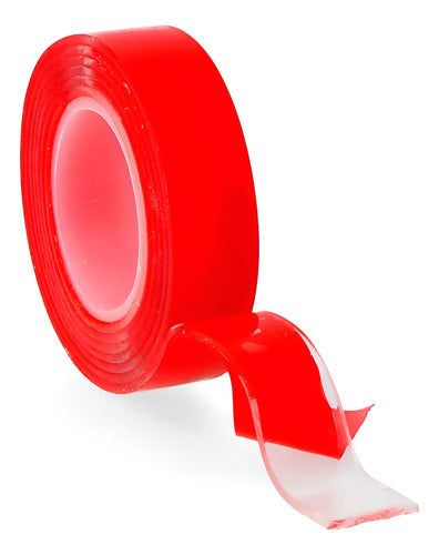 Cinta Doble Faz Poliester Transparente 18mm X 5mts Transparente 18mm X 5 Mts