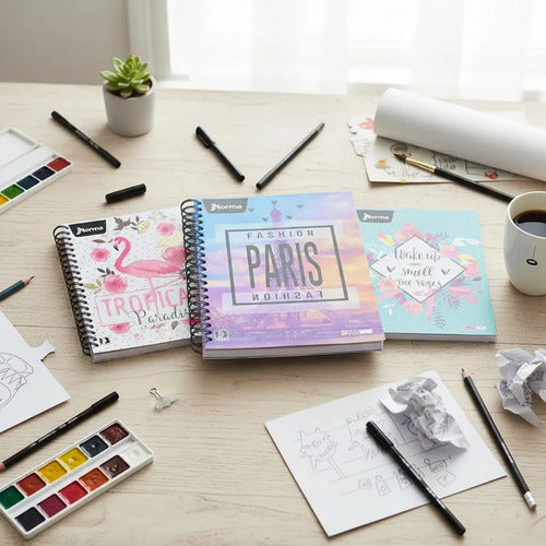 Cuaderno Grande Argollado Rayado Norma 80 Hojas