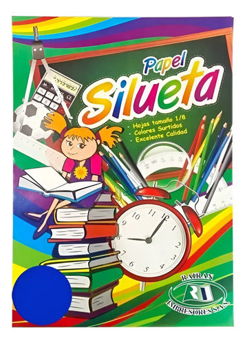 Papel Silueta 1/8 Colores Azul Oscuro X 50 Unidades  Azul Oscuro
