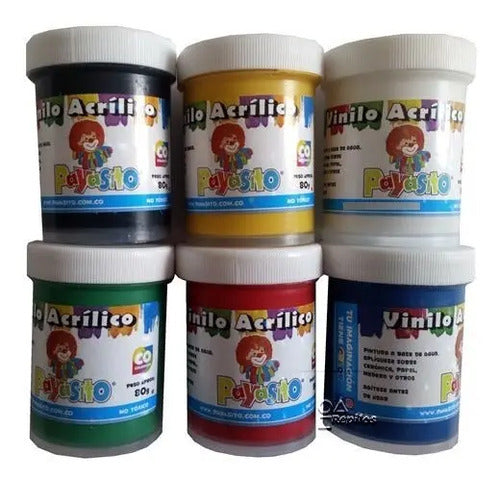 Vinilo Acrílico Payasito 80 Gr X 6 Colores Surtido
