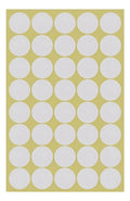 Rotulo Adhesivo Redondo Blanco 1.3cm X 308pcs X 3 Unidades Blanco