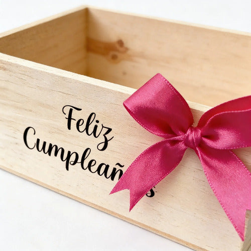 Cajas En  Madera Para Regalo De Feliz Cumpleaños