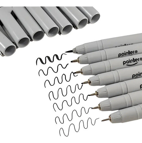 Rapidografo Pointer X 7 Pcs Negro