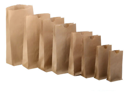 Bolsas De Papel 1 Libra 9x20x5cm - 100 Unidades Kraft 1 Libra