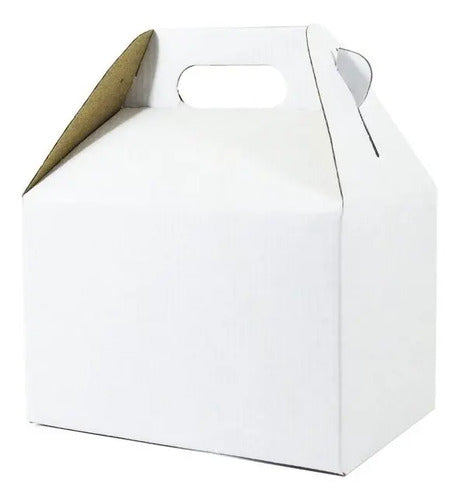 Cajas Cartón Kraft Lonchera Armable 21 X 11 X 25 Cm
