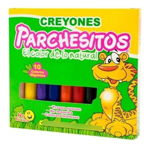 Crayola Crayones Jumbo Parchesitos X 10 Colores X 3 Cajas