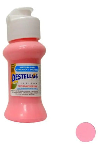 Pintura Cerámica Y Madera Destellos Color A Elección X 6 Und