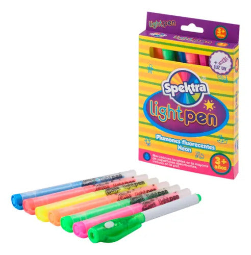 Plumón Neón Fluorescente Spektra Caja X 6 Colores 6 Colores