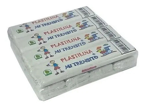 Plastilina En Barra Mi Trensito Blanca 55gr X 12 Unidades Blanca