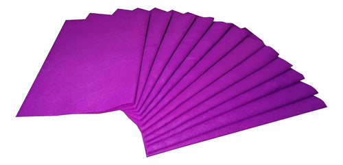 Paño Lency Fieltro Manualidades Importado 100x92 Cm Morado Morado