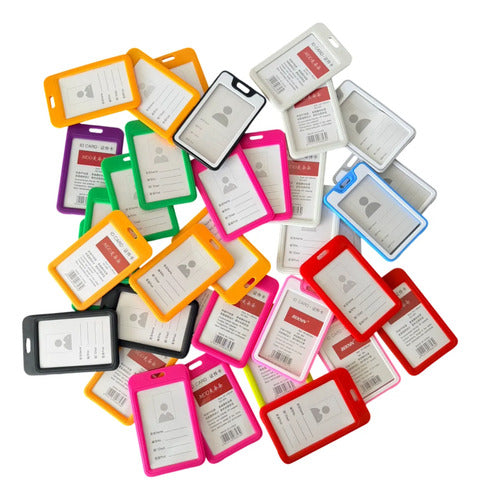 Porta Carnet Escarapela Vertical Lote Surtido X 35 Und Surtido