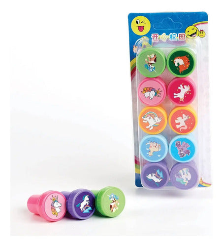 Sellos Infantiles Estampados Didácticos X 4 Unidades