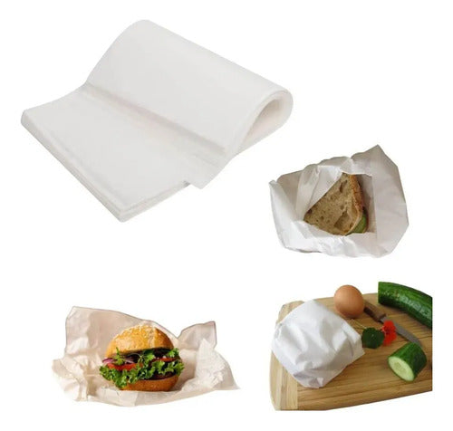 Hoja De Papel Alimentos Antigraso Blanco 20x20 Cm - 100 Und