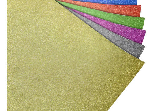 Cartulina Escarchada Colores Surtidos 70x50cm X 6 Unidades Surtido