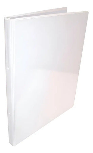 Folder Blanco Catalogo Oficio Legajador - 1 Pulgada Blanco