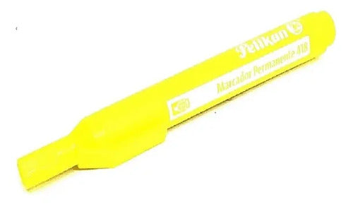 Marcador Permanente Pelikan Amarillo Caja X 10 Pcs Ref. 418