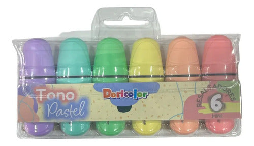 Resaltadores Mini Pastel Doricolor X 6 Colores