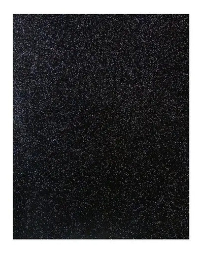 Fomi Foami Escarchado 1/8 Negro X 10 Unidades