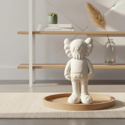 Kwas Figura De Acción Decorativo Cerámica En Crudo 23x11x7cm Blanco
