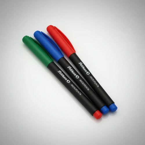 Micropunta Pelikan Surtido X 10 Negro, Verde, Rojo, Azul