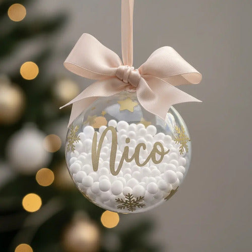 Bolas Esferas Navideñas Personalizadas 8cm X 21 Unidades Personalizado