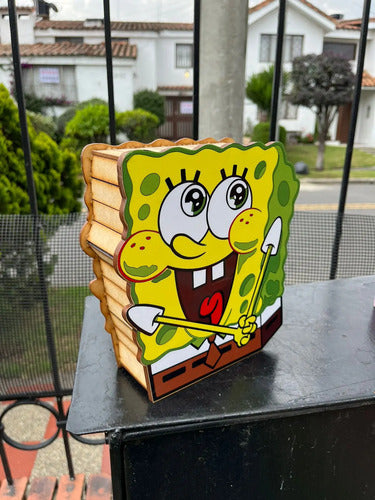 Caja Madera Bob Esponja 22x17x9cm Amarillo Bob Esponja