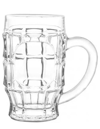 Vaso Jarro Cervecero Hamburgo De Vidrio X 6 Unidades Transparente