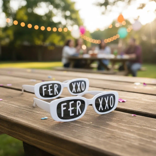 Gafas Personalizadas Ferxxo O Blessed X 10 Unidades Blanco Ferxxo