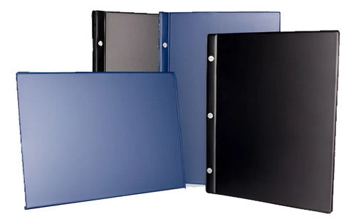 Pasta Catalogo 3 Tornillos Carta Negro/azul Negro Azul