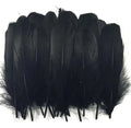Plumas Decorativas Artificiales Color Negro Paquete X 100 Negro