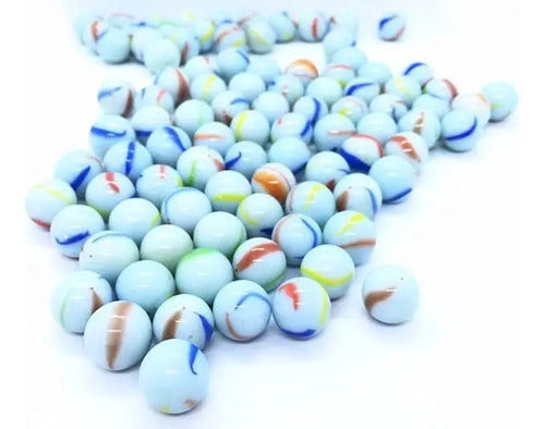 Canica Piquis Bolas De Cristal Blanca X 200 Unidades