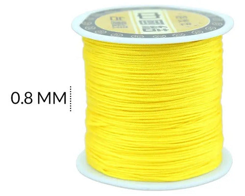 Hilo Chino 0.8mm X 90 Mts Amarillo Para Bisutería Manillas Amarillo 1 Cm 9000 Cm