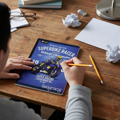Cuaderno Grande Cosido Rayado 100 Hojas X 18 Unidades