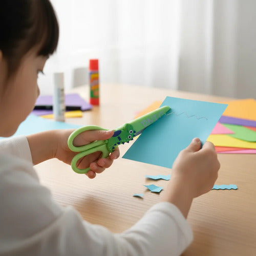 Tijera Punta Roma Infantil Con Diseños Niño