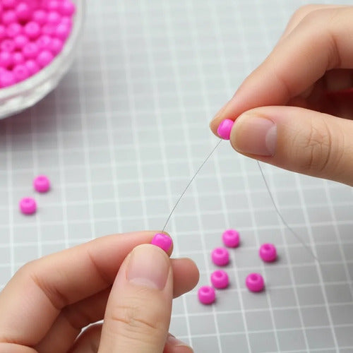 Chaquiras Pepas Bisutería Color Fucsia 8.8mm - 1.000und