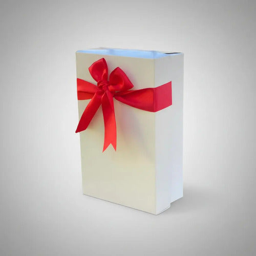 Caja Carton Para Regalo Con Moño Blanco