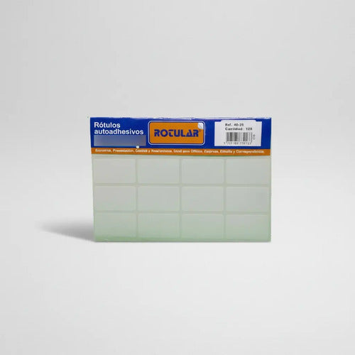 Rotulo Autoadhesivo Blanco 40x25mm X 128 Pcs - Ref. 40-25 Blanco En Blanco (sin Impresión)
