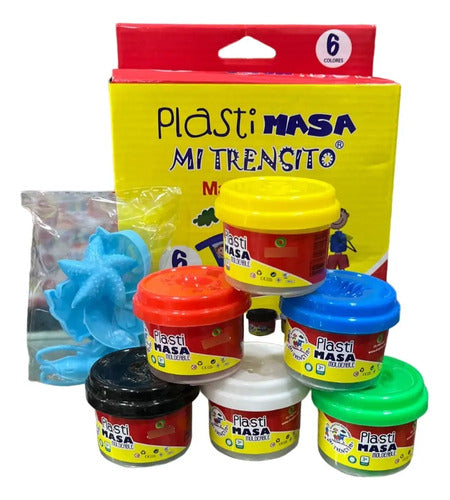 Plastimasa Mi Trensito X 6 Colores 30gr C/u X 6 Colores