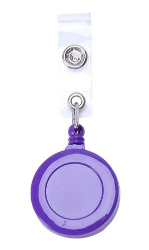 Yoyo Retráctil Porta Carnet Morado X 12 Unidades  Morado