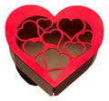 Caja Decorativa En Forma De Corazón Para Regalo 18x18x8 Cm  Mdf