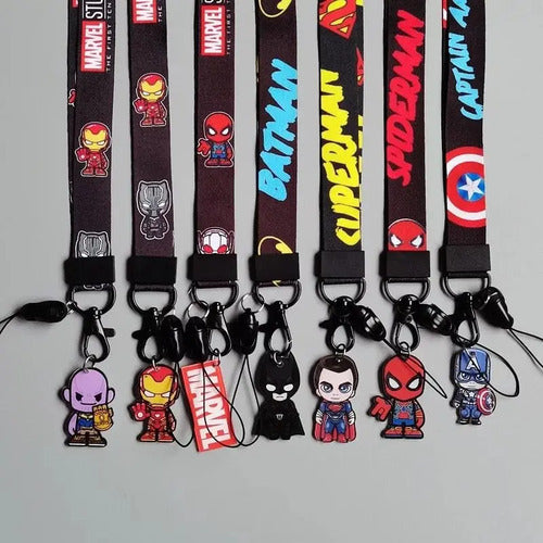 Cinta Porta Carnet Lanyard Super Heroes