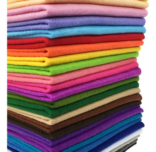 Tela De Fieltro 100 X 70 Cm - 6 Colores  Surtido