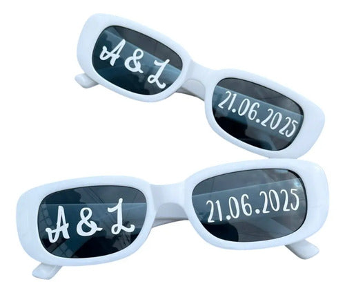 Gafas Personalizadas Boda Matrimonio X 2 Unidades