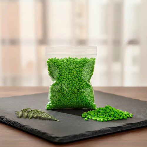 Piedra Artificial Para Manualidades Escolar 470gr Verde Lima