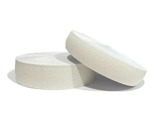 Elástico Resorte Caucho Blanco 2.5cm X 25 Metros Blanco