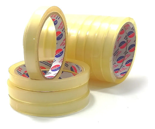 Cinta Delgada Transparente 12mm X 40 Mts - 3 Rollos Transparente 12mm X 40 Mts