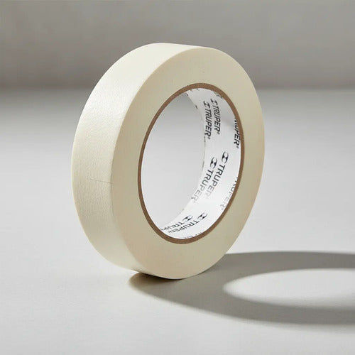 Cinta De Enmascarar 1 Pulgada 24 Mm X 20 Metros - 3 Rollos Beige 24mm X 20mts