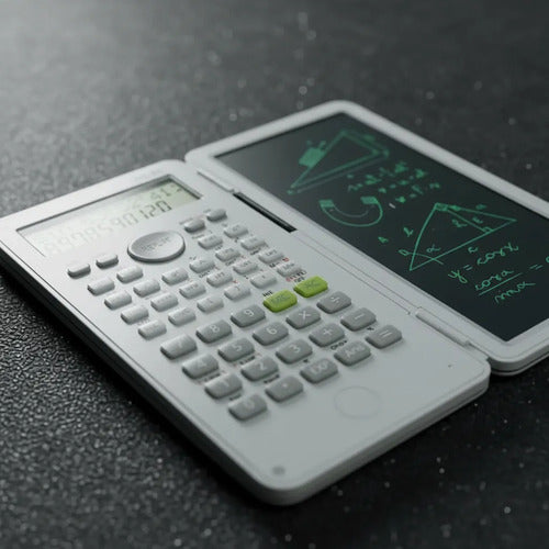 Calculadora Multifuncional Con Block De Notas Lcd Blanco